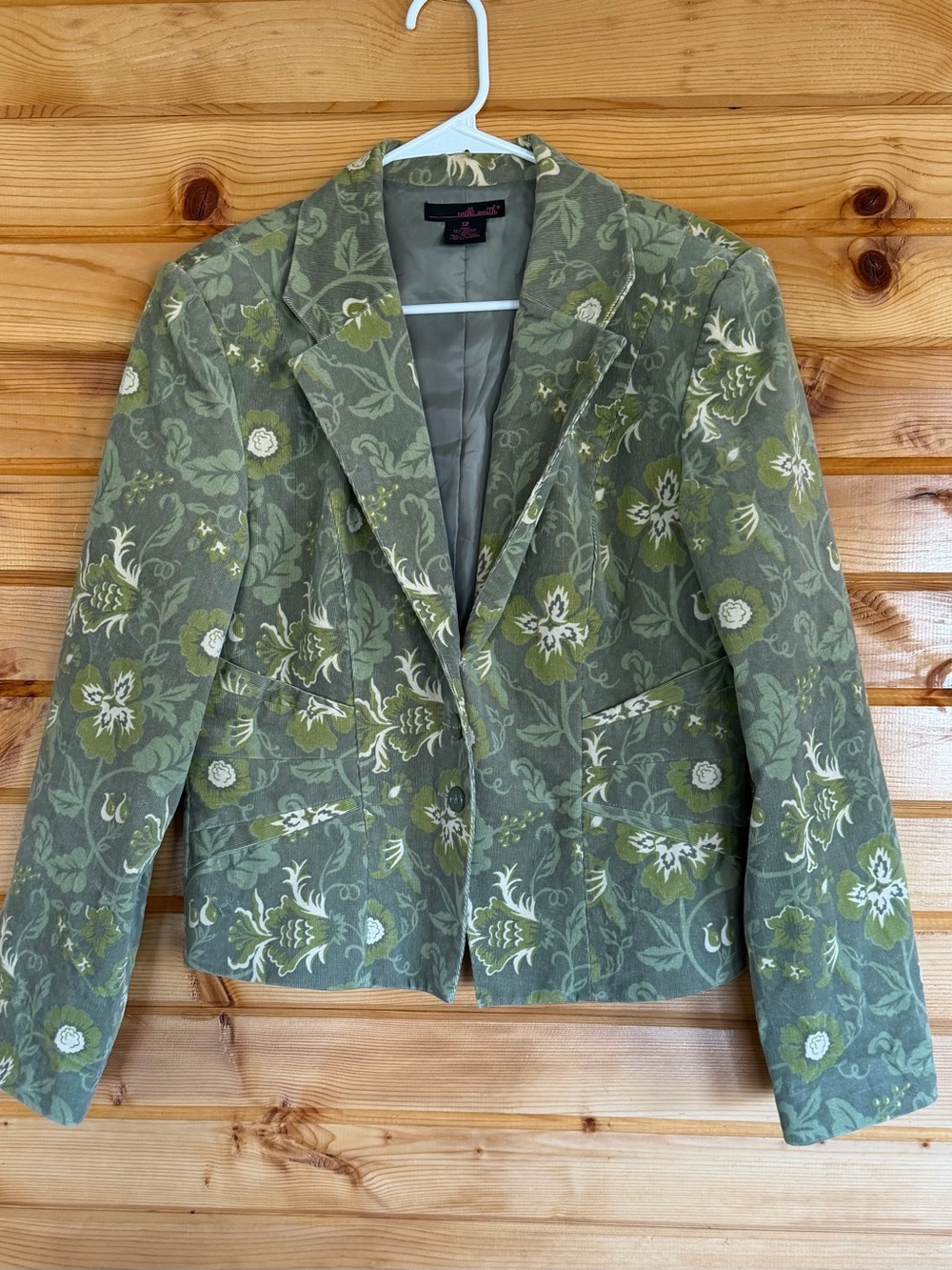 Willi Smith Green Floral Blazer Jacket